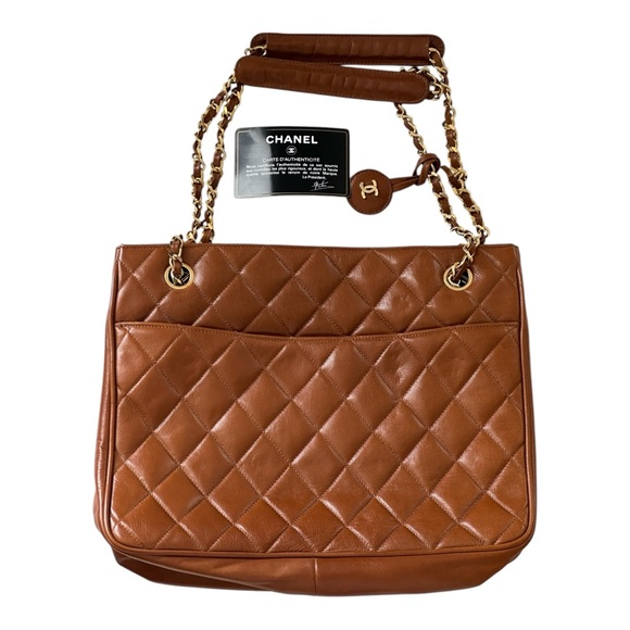 CHANEL Authentic Matelasse Chain Quilted Vintage Shoulder Bag Brown - Picture 2 of 16